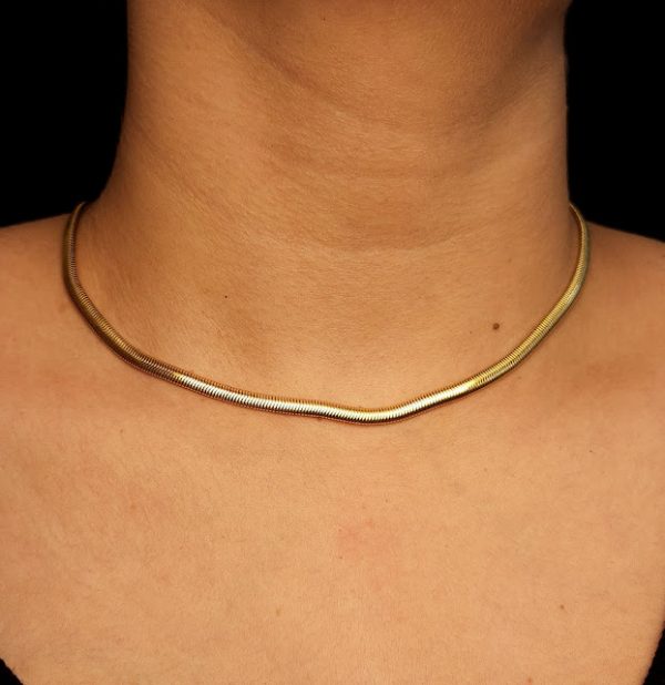 Choker malha estilo rabo de rato