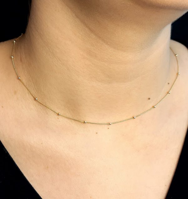 Choker bolinhas dourada - Image 2