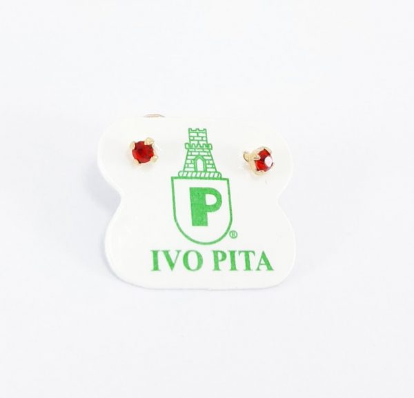 Brinco pontinho de luz vermelho Ivo Pita