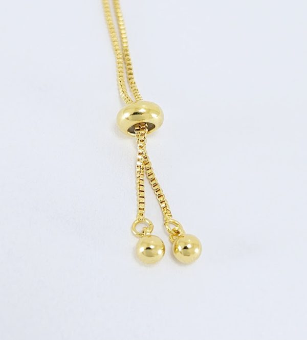 Pulseira trevos pedras cristal com detalhes dourado - Image 2