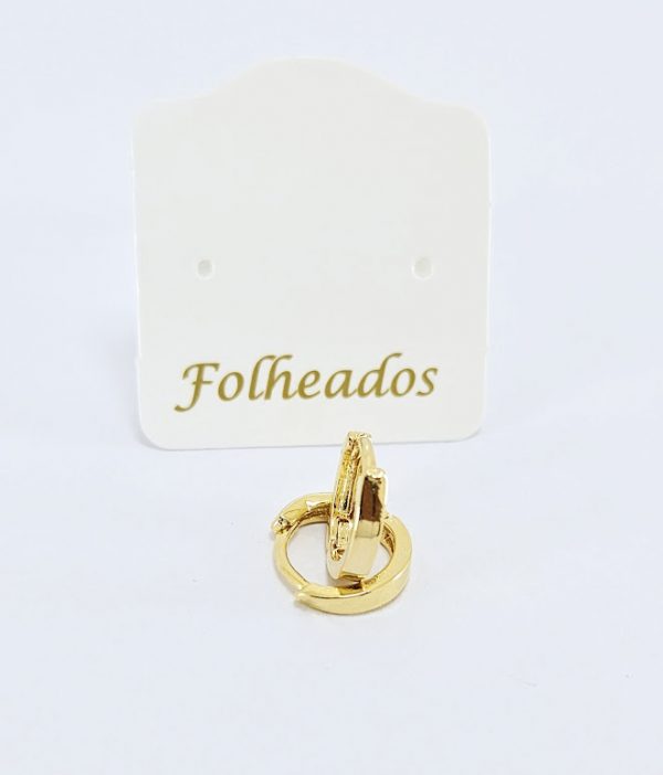 Argola fio quadrado dourado