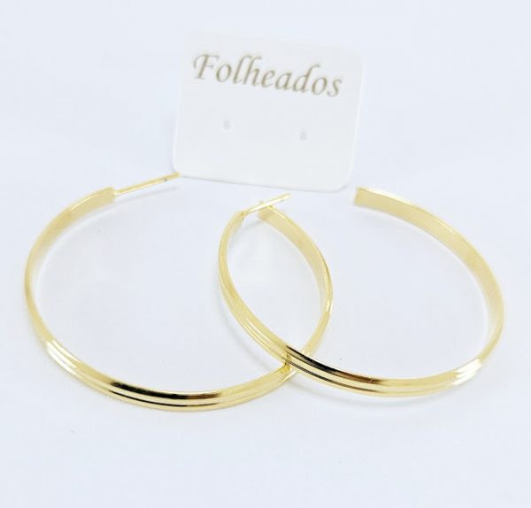 Argola detalhado dourado - Image 2