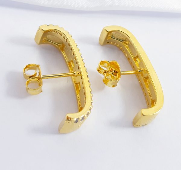 Brinco Ear hook cartier com fio cravejado Cristal - Image 2