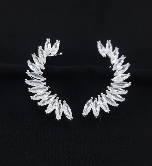 Brinco ear cuff pedras navete cristal - Image 2