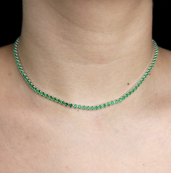 Choker riviera verde esmeralda