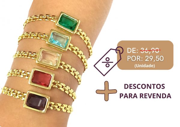 Pulseiras com pedras  diversas