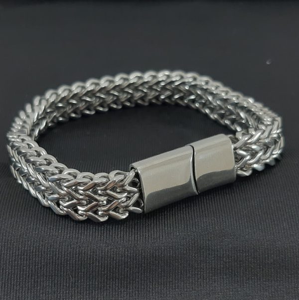 Pulseira masculina estilo corrente grumet