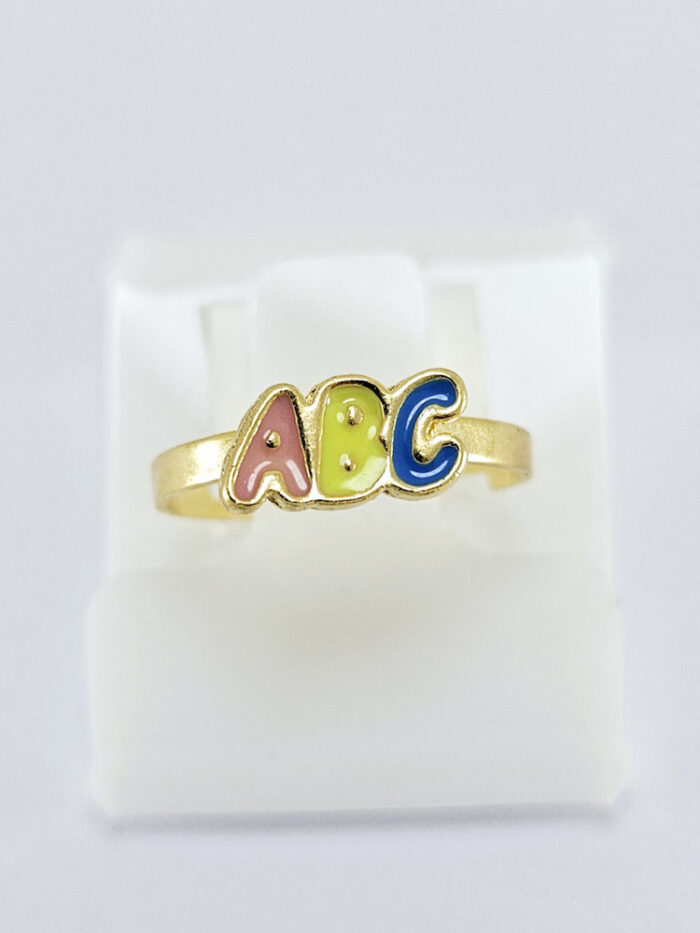 Anel do ABC infantil colorido