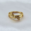 Anel dois fios liso com laço