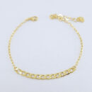 Pulseira com elos gurmet dourado