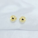 Brinco bola lisa dourado