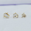 Trio gota detalhado pedra cristal