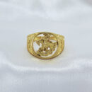 Anel masculino detalhevazado São jorge