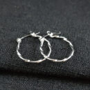 Brinco argola com fio torcido