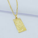 Cordão masculino elos grumet com placa face de Jesus