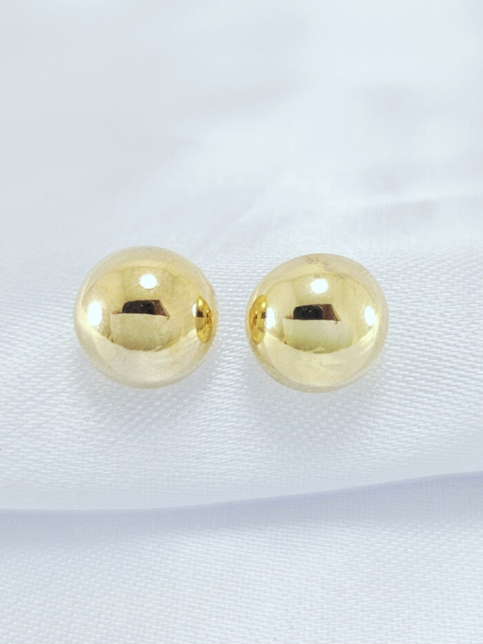 Brinco circulo dourada liso