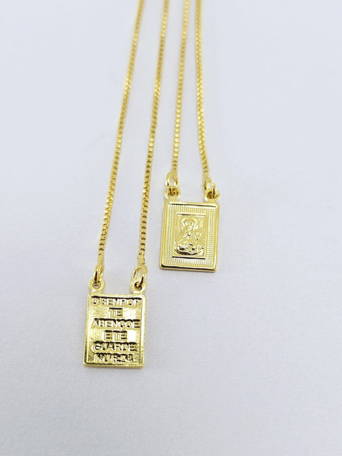 Escapulário N.S do Carmo e sagrado coração de Jesus / Placa media