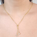 Gargantilha gravatinha com pontos de luz