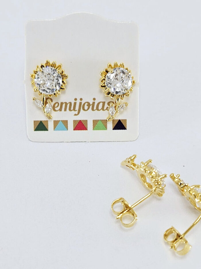 Brinco Girassol Cravejado