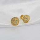 Brinco redondo cravejado