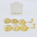 Brinco circulo com flor