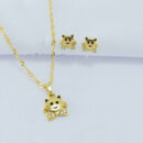 Conjunto infantil gatinho com pedrinhas cristal