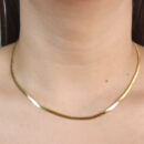 Gargantilha choker malha laminada