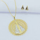 Conjunto N.S  aparecida com detalhe ródio