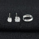 Brinco trio ponto de luz  e argola