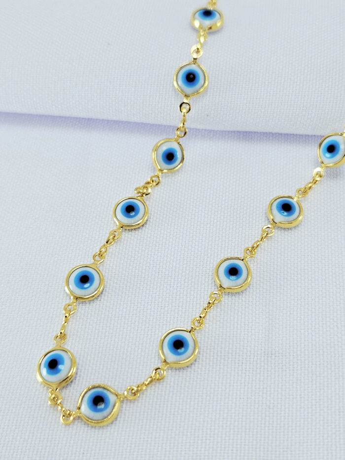 Gargantilha chocker olho grego