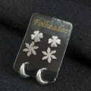 Brinco trio estilo flor argola