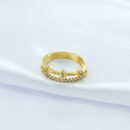 Anel dois fios com pedrinhas cristal