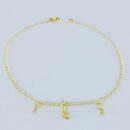 Tornozeleira figa com pedrinhas