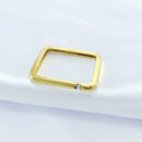 Anel quadrado liso com zircônia