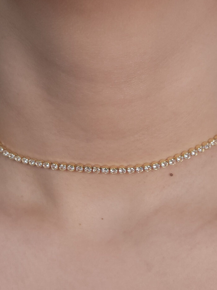 Gagantilha choker riviera  com elos vazado