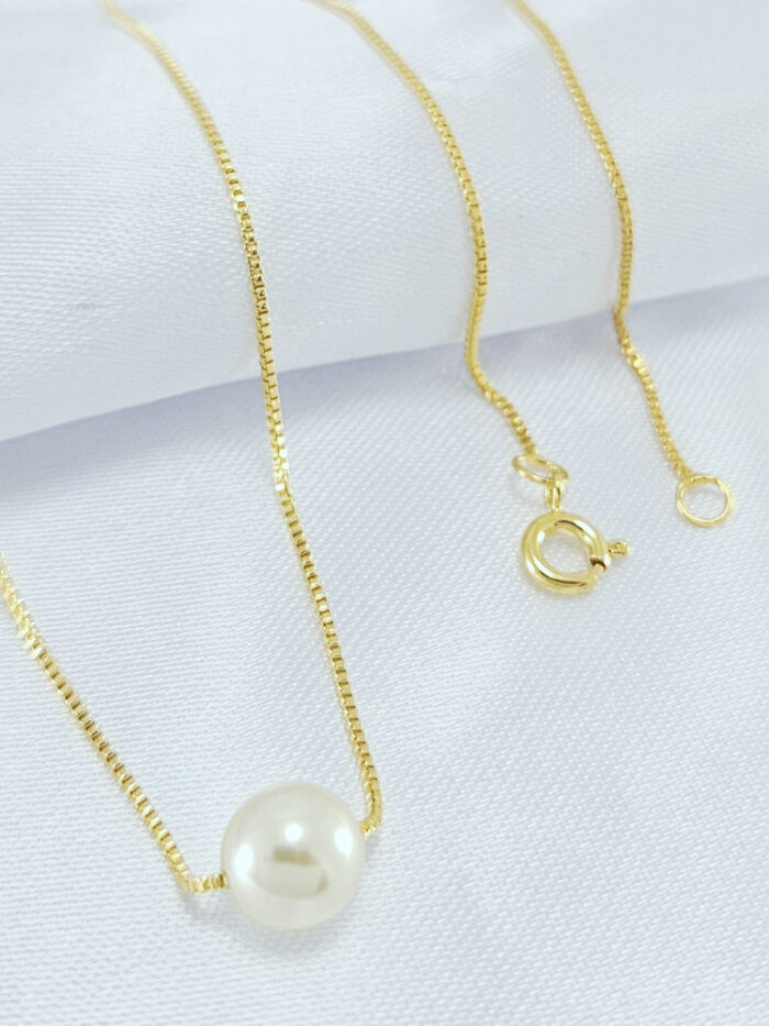 Gargantilha veneziana com pérola