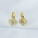 Argola trevo cravejado