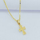 Cordão masculino com cruz dourado boleada