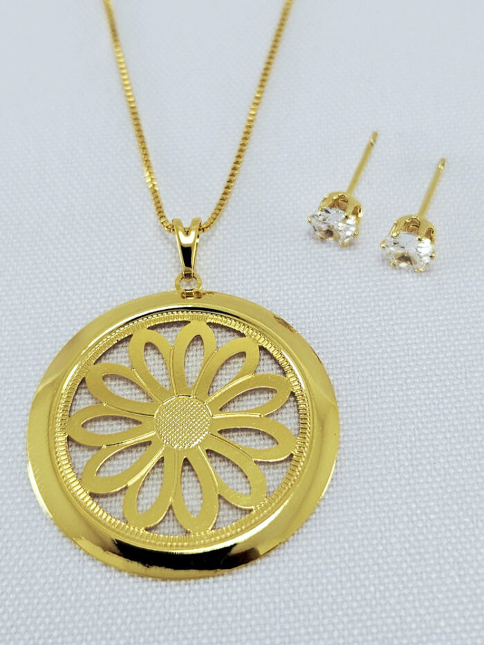 Conjunto flor mandala ponto de luz
