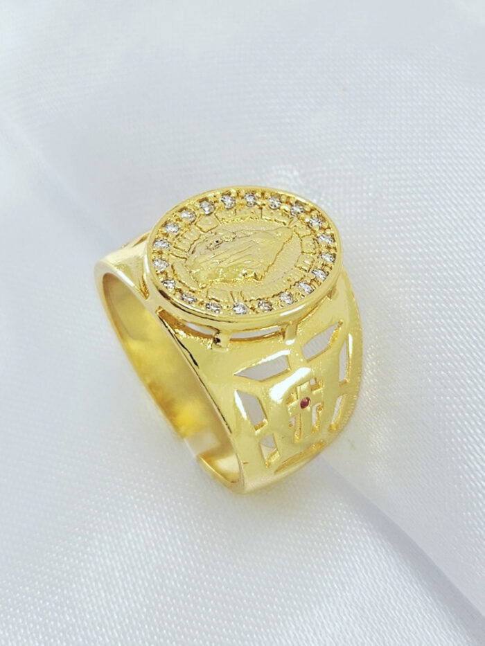 Anel Nossa Senhora das graças detalhe vazado