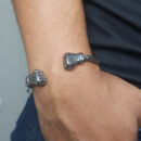 Pulseira masculina bracelete elos torcidos punhos