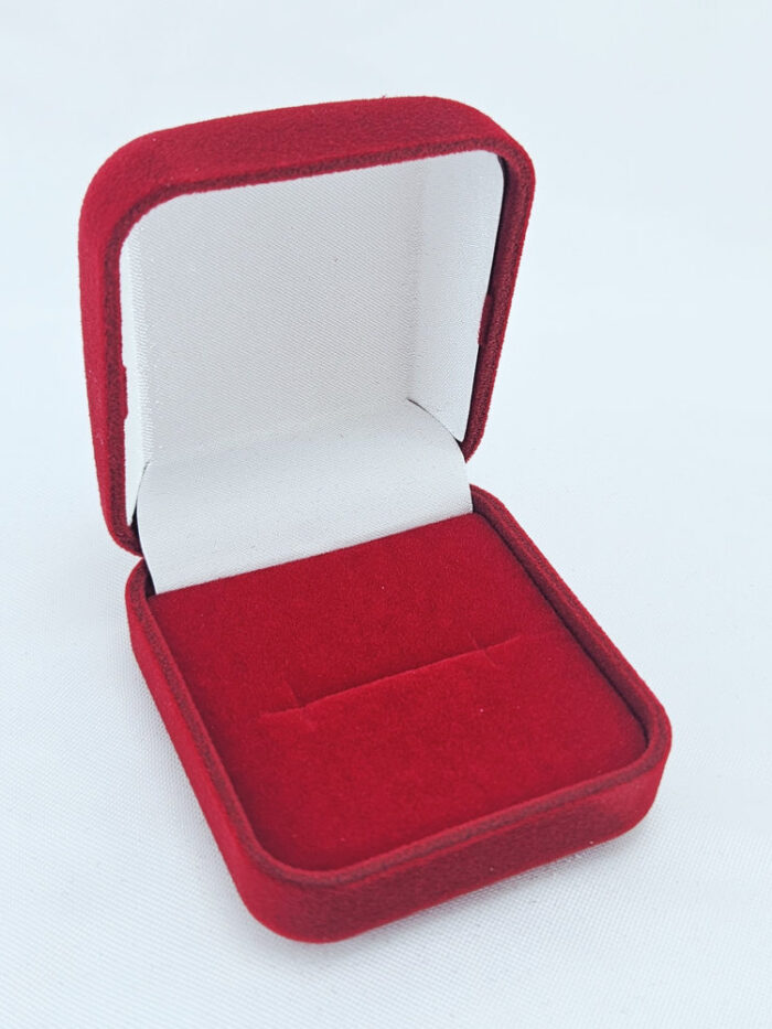 Caixinha para anel de veludo vermelho