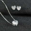 Conjunto coração cristal