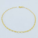 Pulseira masculina elo piastrine dourada