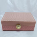 Estojo porta joias rosa claro