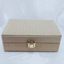 Estojo porta joias beje