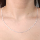 Gargantilha longuinho riviera pedras baguetes