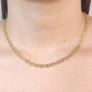 Gargantilha choker estilo elos tiffany dourado