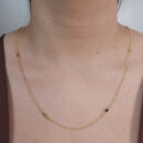 Gargantilha longuinho com ponto de luz colorido