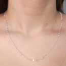 Longuinho elos redondos focos prateada